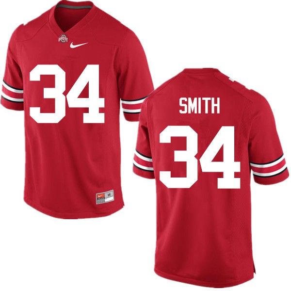 Ohio State Buckeyes #34 Erick Smith Men Official Jersey Red OSU99164